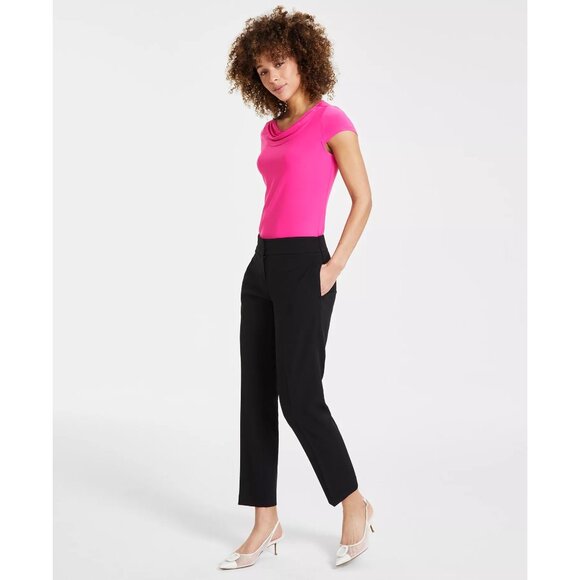 Kasper Pull-On Thick & Soft Comfortable Straight Leg Pants Black Size XL NWT - Picture 2 of 4